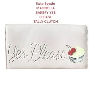 Kate Spade New York MAGNOLIA BAKERY YES PLEASE TALLY CLUTCH